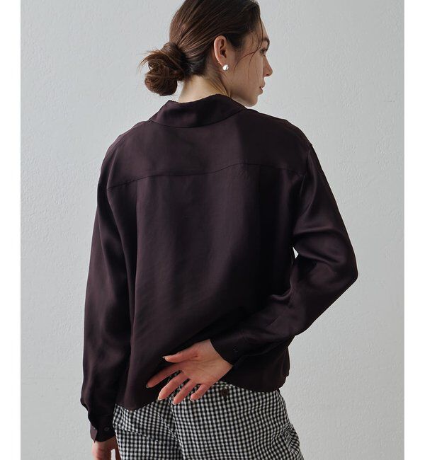 Drawing Numbers「【Drawing Numbers】キュプラロングスリーブシャツ」|シャツ・ブラウス|