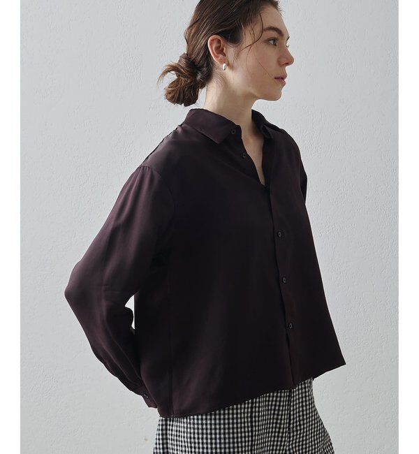 Drawing Numbers「【Drawing Numbers】キュプラロングスリーブシャツ」|シャツ・ブラウス|