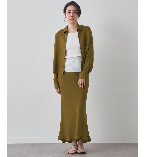 Drawing Numbers「【Drawing Numbers】キュプラロングスリーブシャツ」|シャツ・ブラウス|