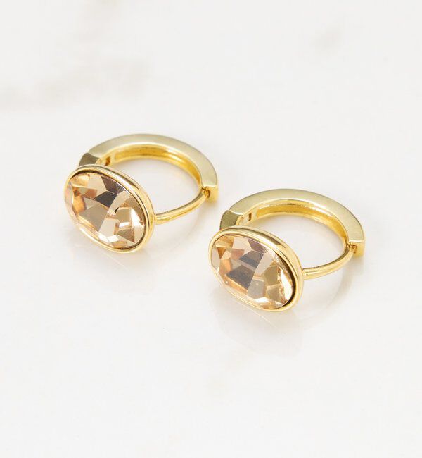  「【PAPILLONNER/パピヨネ】クリアストーンピアス」|リング|