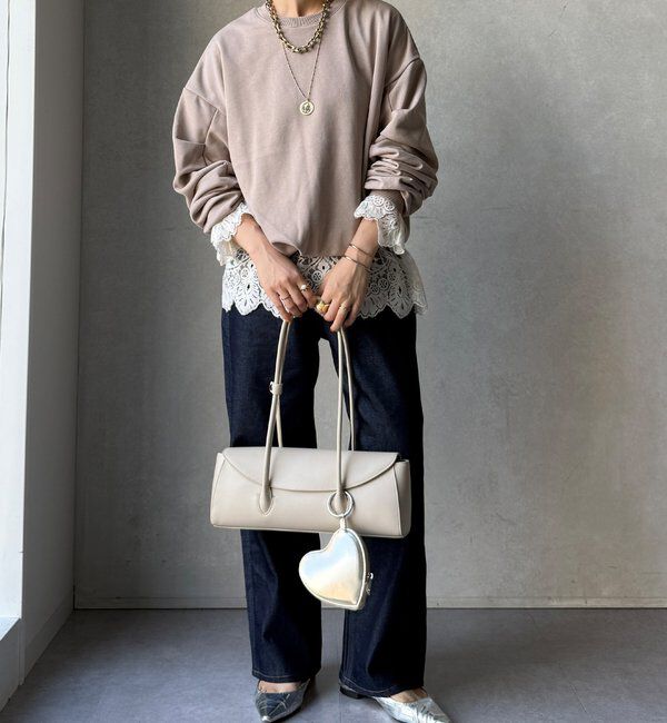  「【WEB限定】裏毛袖タックプルオーバー」|Tシャツ・カットソー|