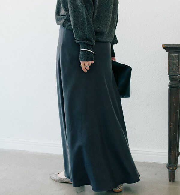  「【上品な揺れ感】キュプラ混バイアススカート」|スカート|