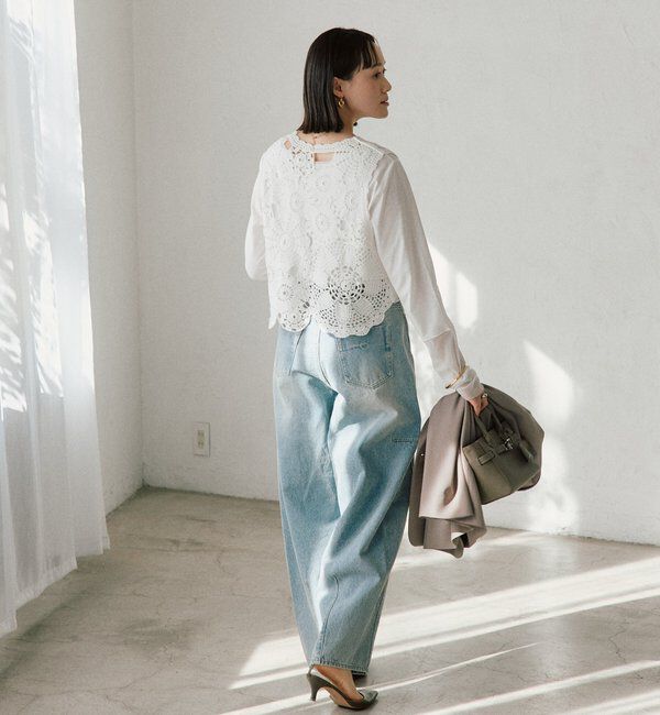  「【着映え】エンブロイダリーベスト」|ニット・セーター|