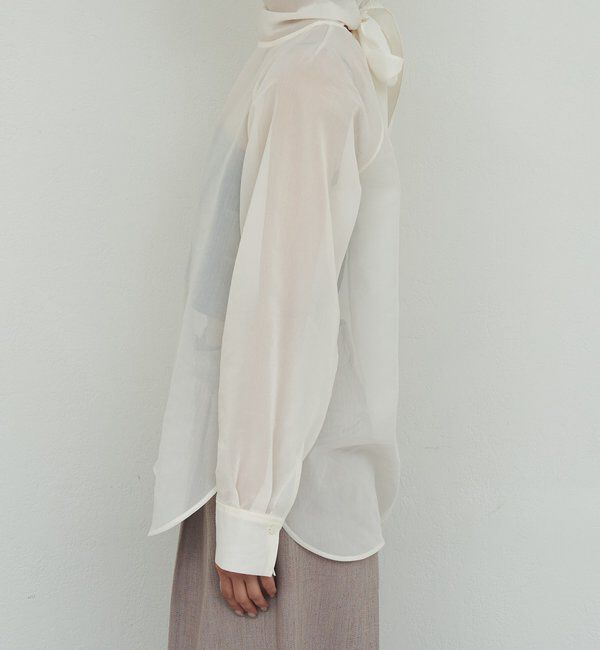  「【手洗い可】シアーボウタイブラウス」|シャツ・ブラウス|