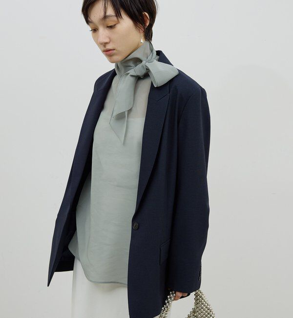  「【手洗い可】シアーボウタイブラウス」|シャツ・ブラウス|