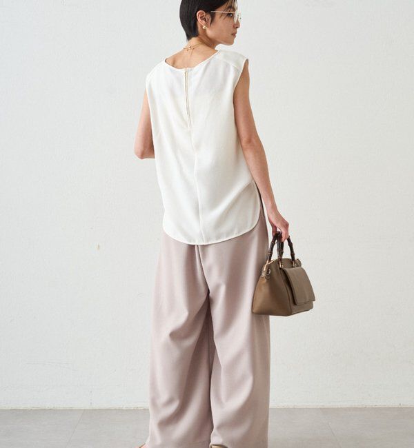  「ダブルジョーゼットノースリブラウス」|シャツ・ブラウス|