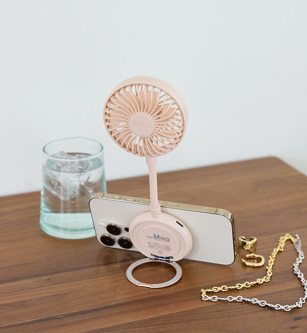 collex「【ELAiCE/エレス】iFan Mag アイファン マグ 扇風機 マグネット付」|その他|ピンクベージュ