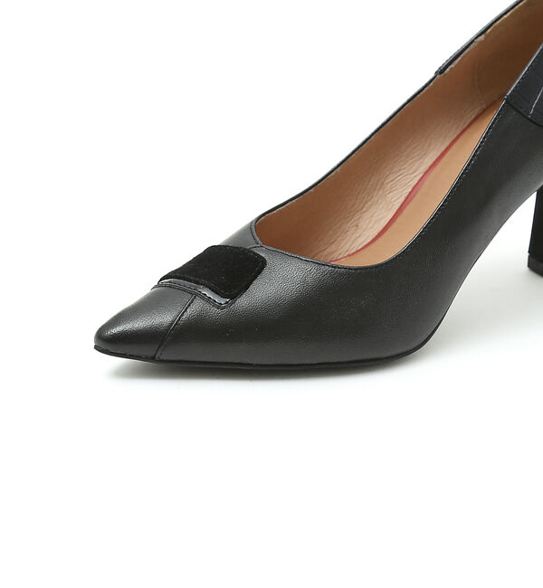 AU BANNISTER「ポインテッドパッチワーク8cmヒールパンプス」|パンプス|