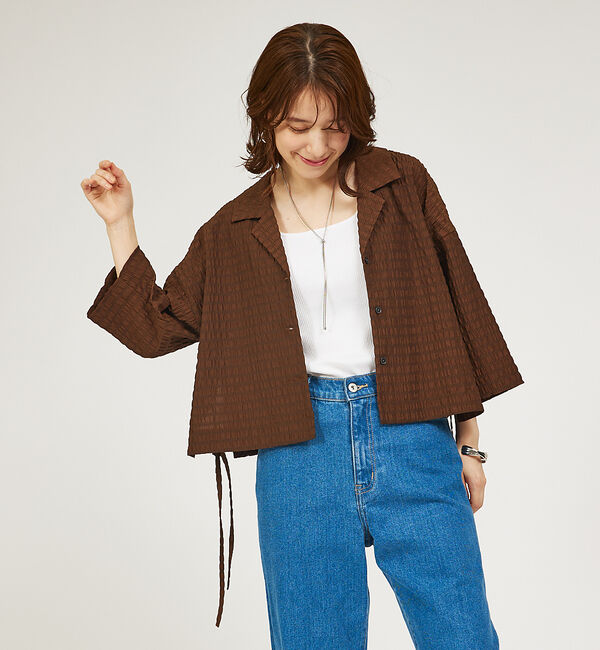 abahouse mavie「【セットアップ対応】サッカーボーダーショートシャツジャケット」|その他|