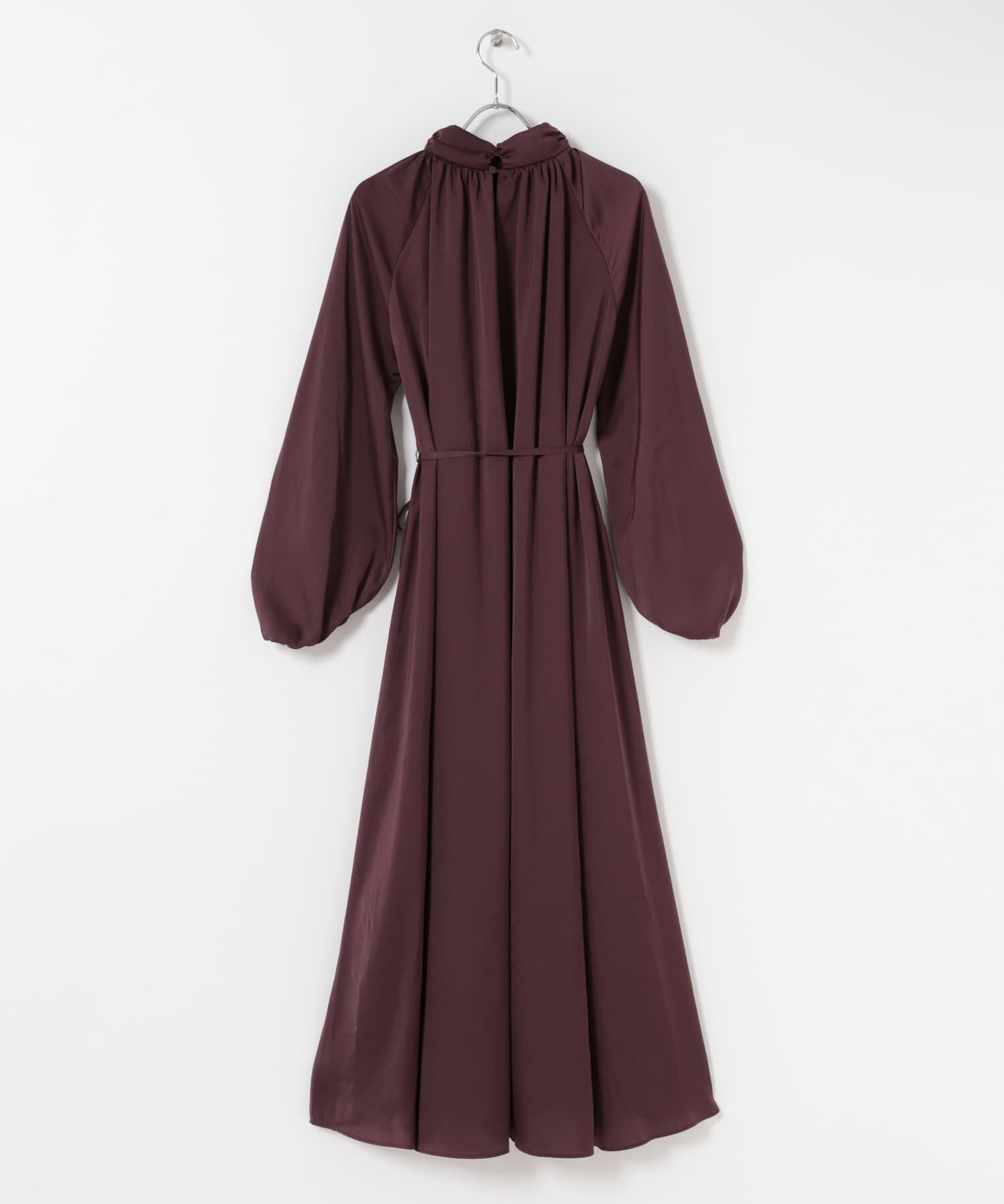 URBAN RESEARCH ROSSO「ハイネックギャザーサテンドレス」|ワンピース|