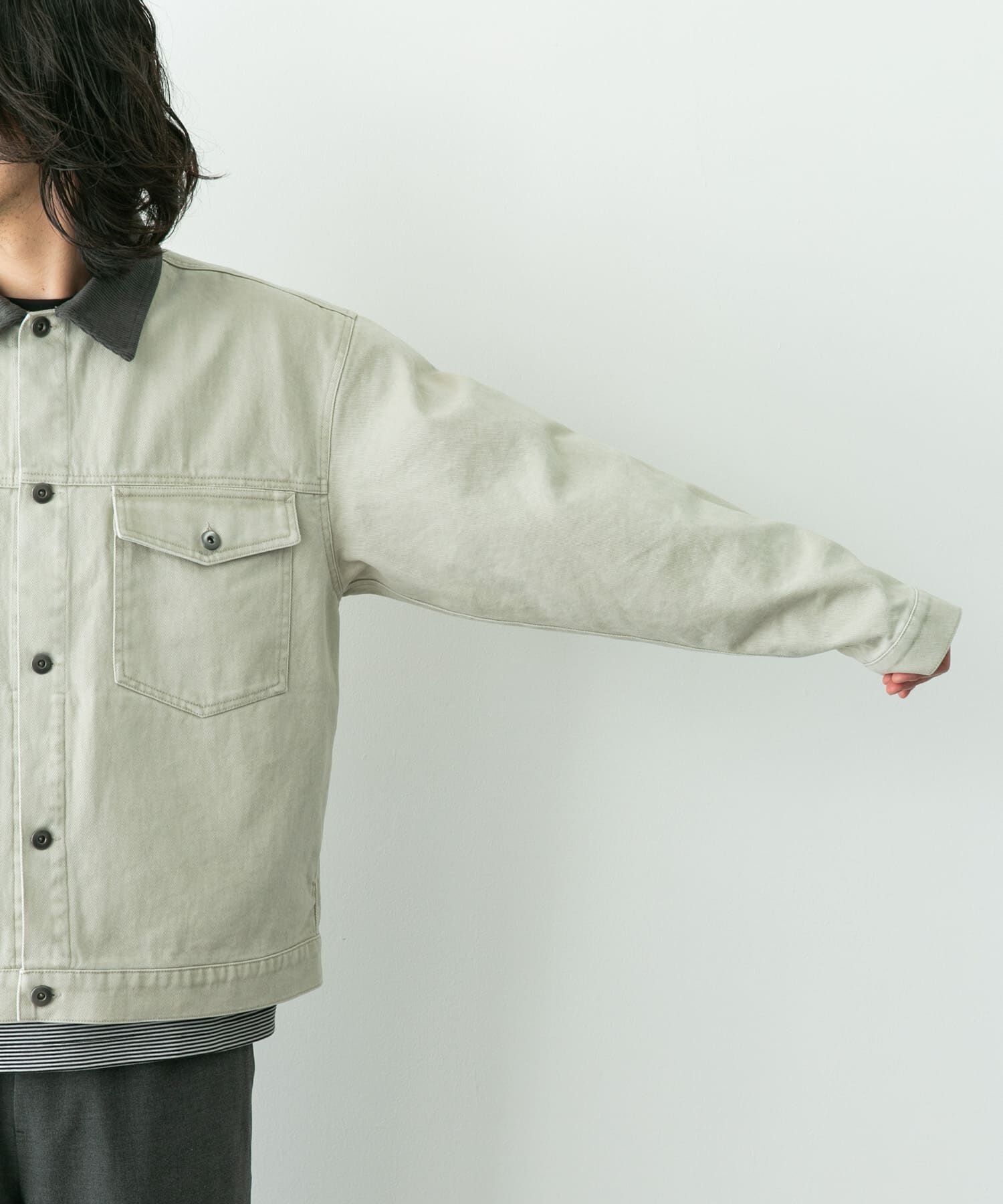 Sonny Label 「ウォッシュドツイル襟切替ジャケット」|ブルゾン・スタジャン|