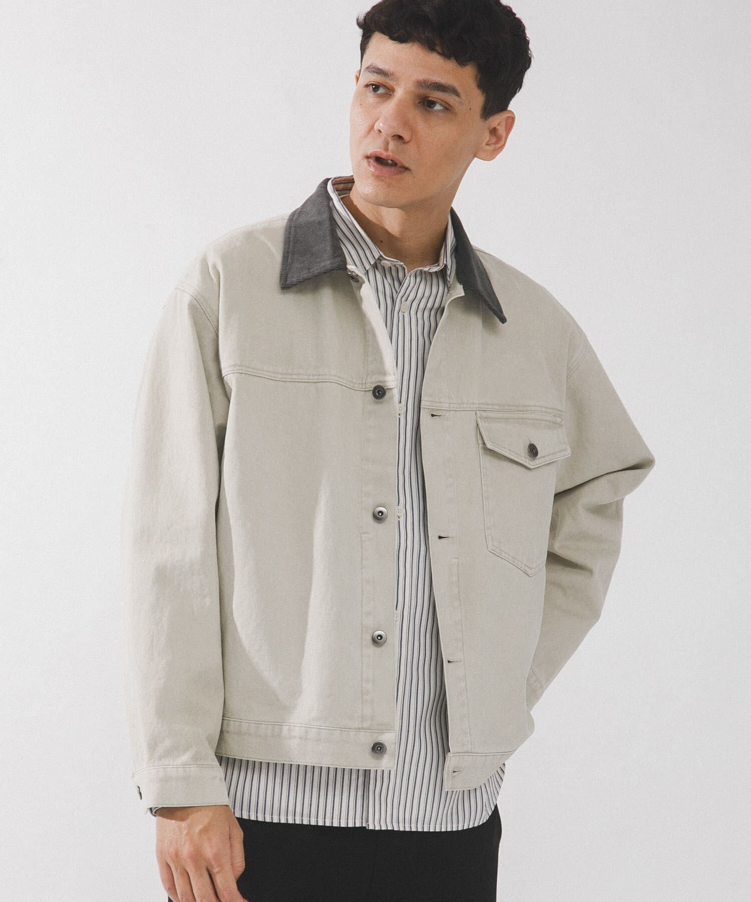Sonny Label 「ウォッシュドツイル襟切替ジャケット」|ブルゾン・スタジャン|