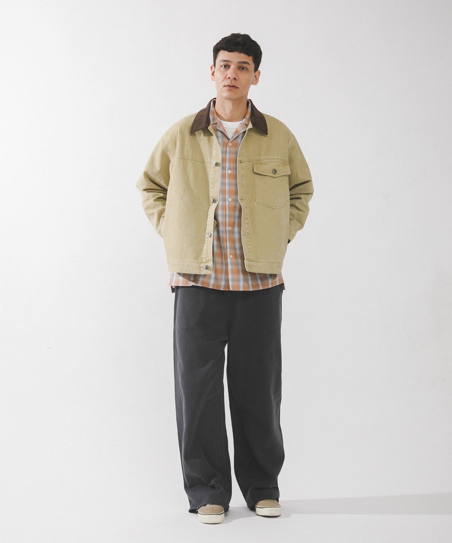 Sonny Label 「ウォッシュドツイル襟切替ジャケット」|ブルゾン・スタジャン|