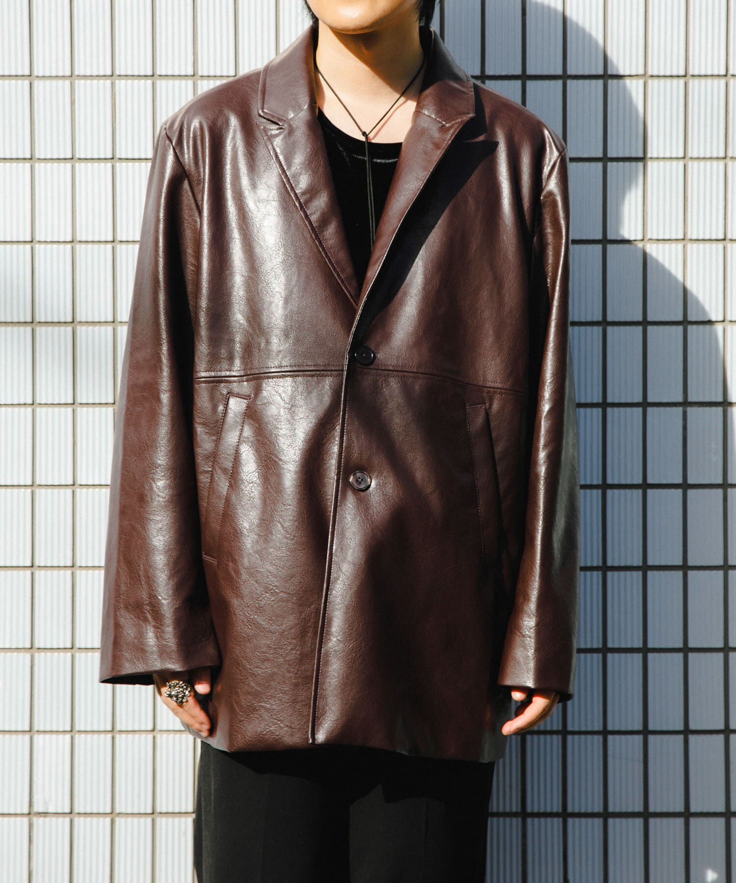 SENSE OF PLACE by URBAN RESEARCH「フェイクレザーミドルジャケット」|その他|