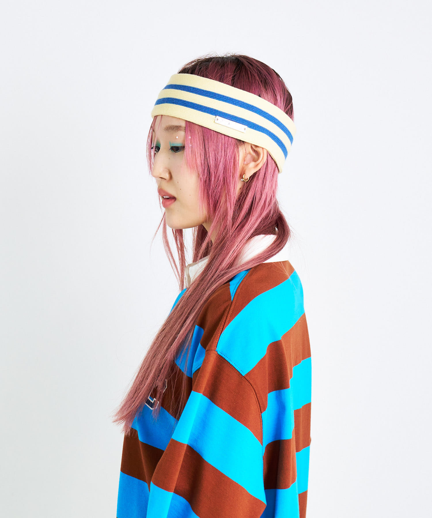 SENSE OF PLACE by URBAN RESEARCH「ANNA SUI NYC　ボーダーニットヘッドバンド」|ヘアバンド|イエロー