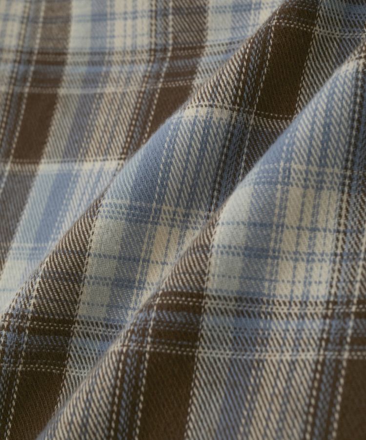 AMERICAN HOLIC「フリンジヘム起毛チェックシャツ」|シャツ・ブラウス|