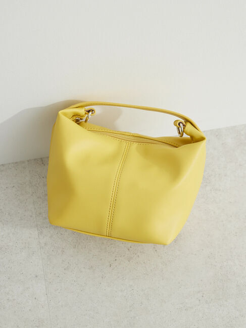  「・Cu-shut ワンハンドルミニボストンショルダー」|ハンドバッグ|イエロー