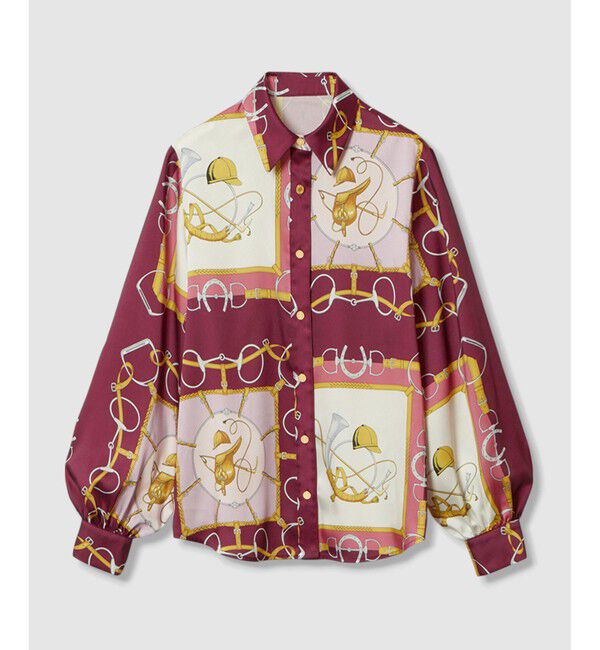 LOULOU WILLOUGHBY「【LOULOU WILLOUGHBY】RATTIジョッキープリントシャツブラウス」|シャツ・ブラウス|