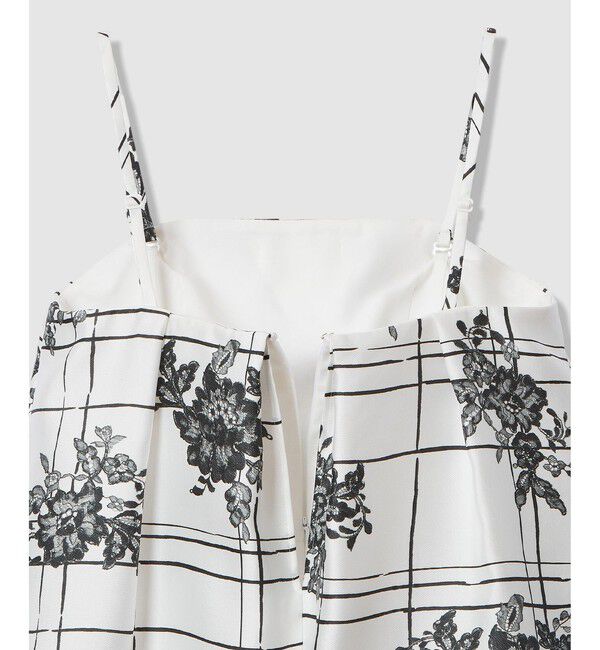 LOULOU WILLOUGHBY「【LOULOU WILLOUGHBY】SILK COフラワーチェックワンピース」|ワンピース|