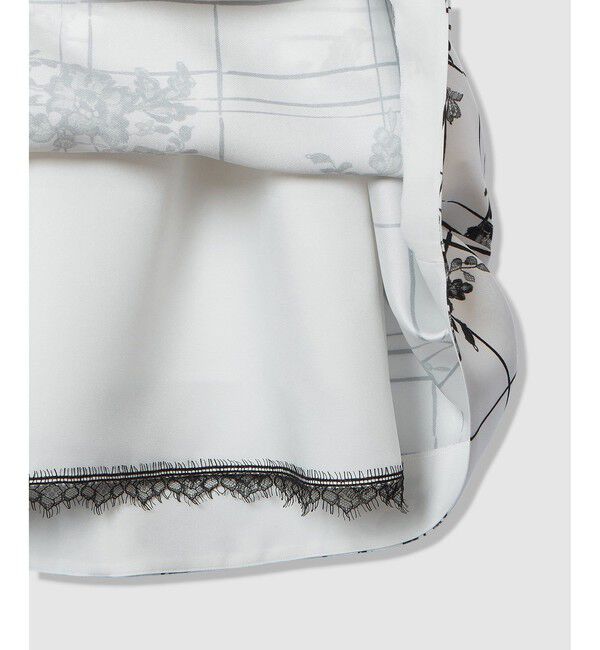 LOULOU WILLOUGHBY「【LOULOU WILLOUGHBY】SILK COフラワーチェックワンピース」|ワンピース|