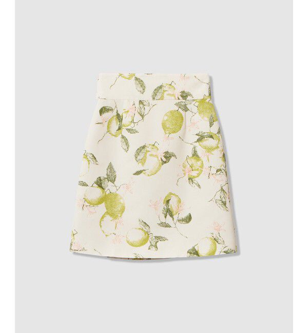 LOULOU WILLOUGHBY「【LOULOU WILLOUGHBY】RATTIレモン柄ラップミニスカート」|スカート|