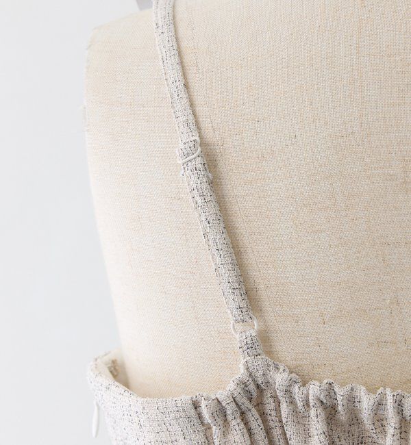  「【miyabi企画】フリルツイードキャミワンピ」|その他|