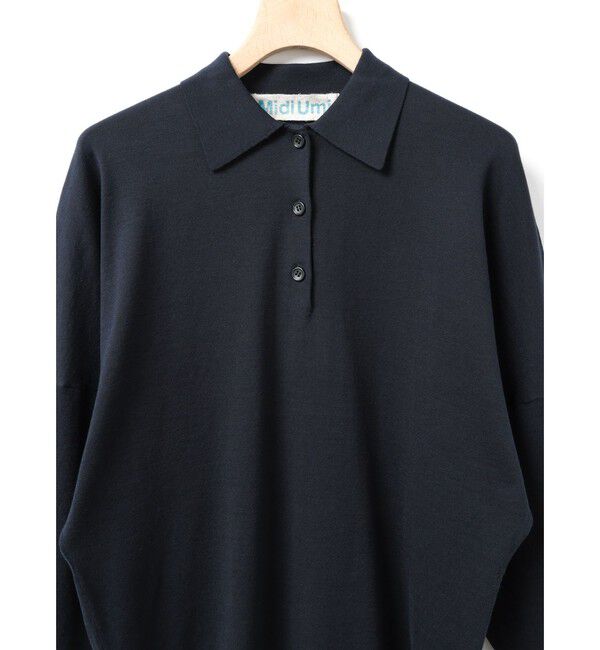 MidiUmi「MidiUmi ワイドニットポロ」|シャツ・ブラウス|