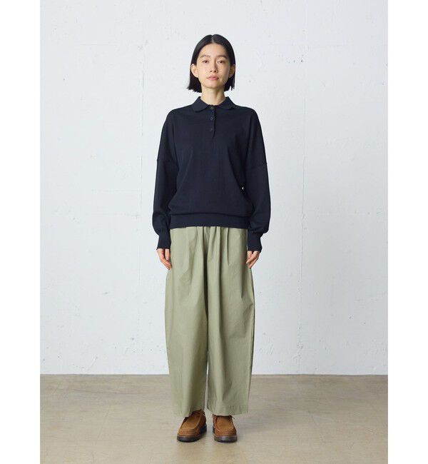 MidiUmi「MidiUmi ワイドニットポロ」|シャツ・ブラウス|