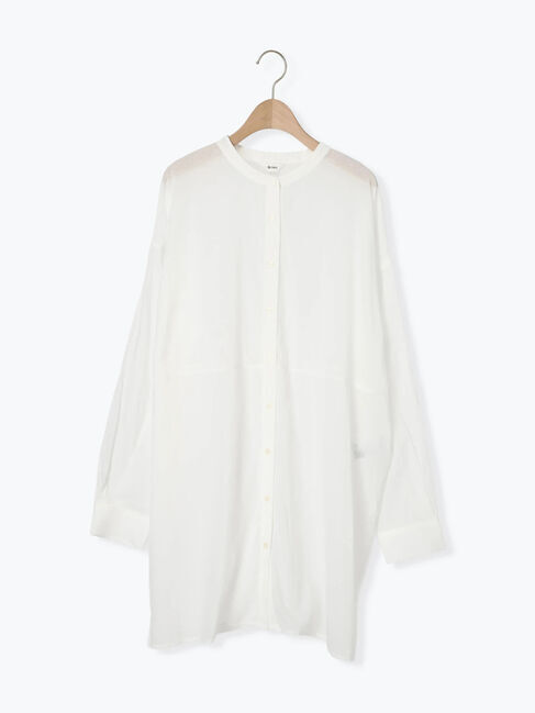 SM2「シアーバンドカラーシャツ」|シャツ・ブラウス|オフホワイト