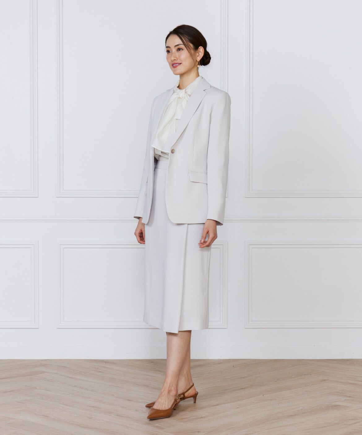 INED「アシンメトリータックスカート」|タイト|