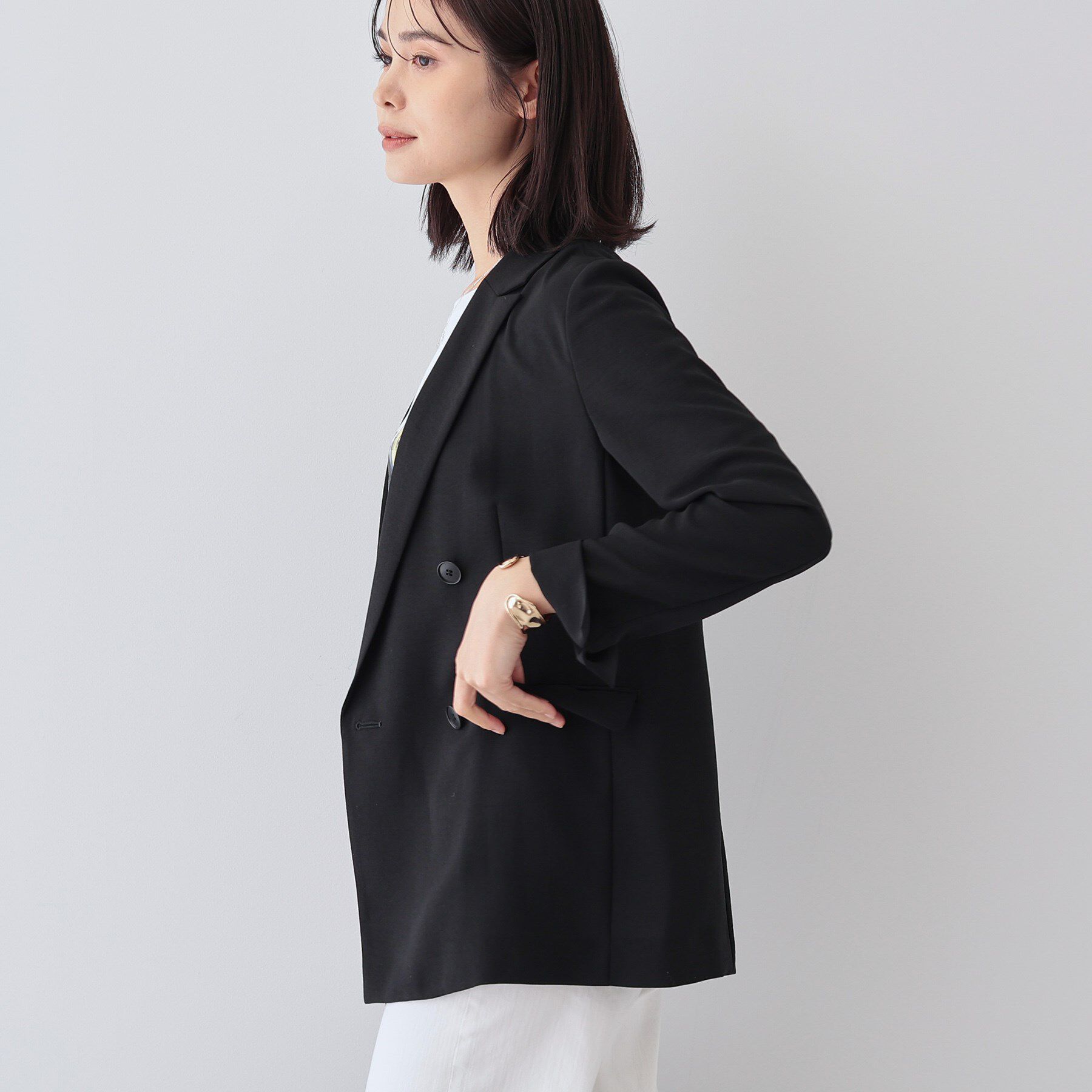 INDIVI「【着る日傘/遮熱/UVケア】ダブルジャケット」|スーツ|