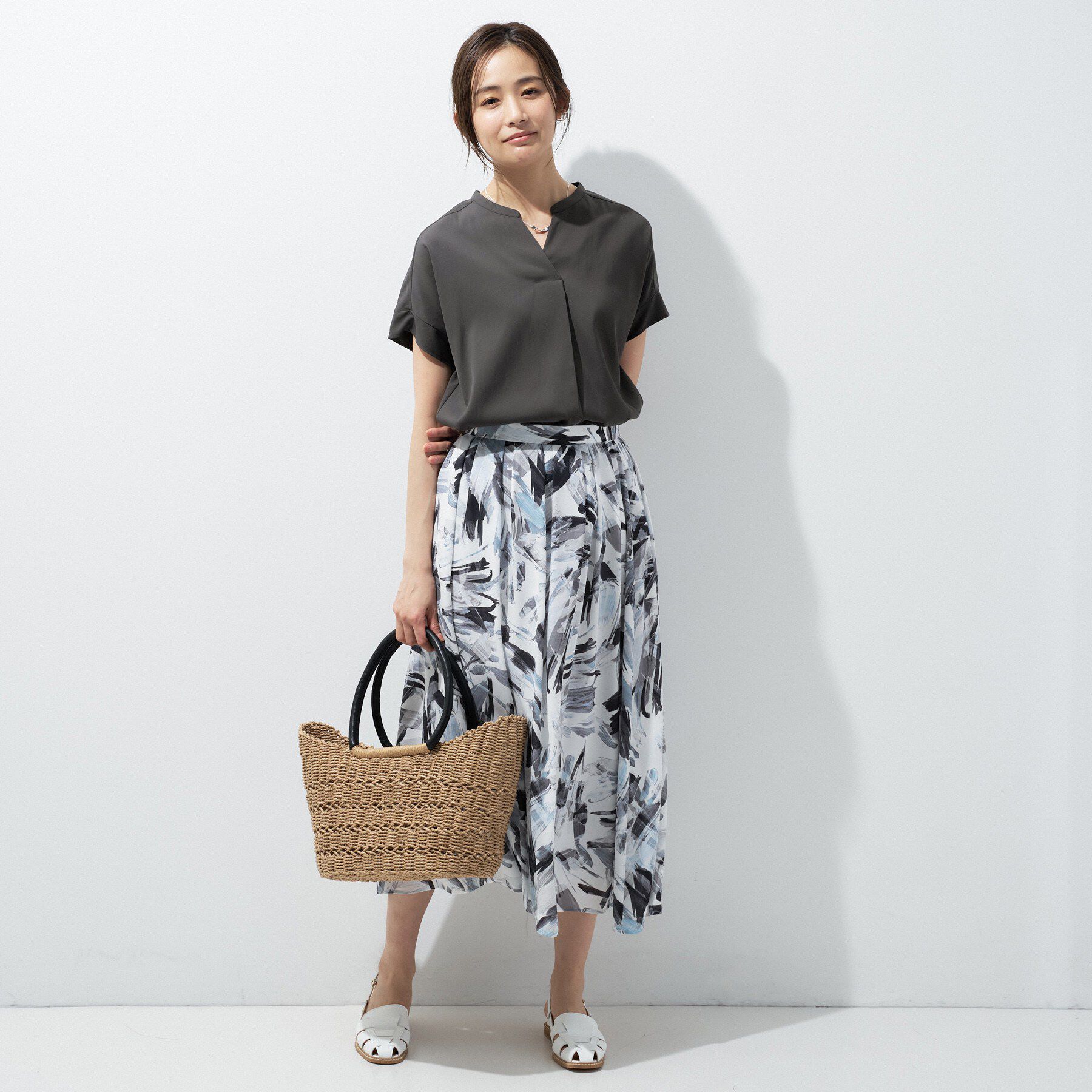 INDIVI「【洗える／SETUP可能】スキッパーブラウス」|シャツ・ブラウス|