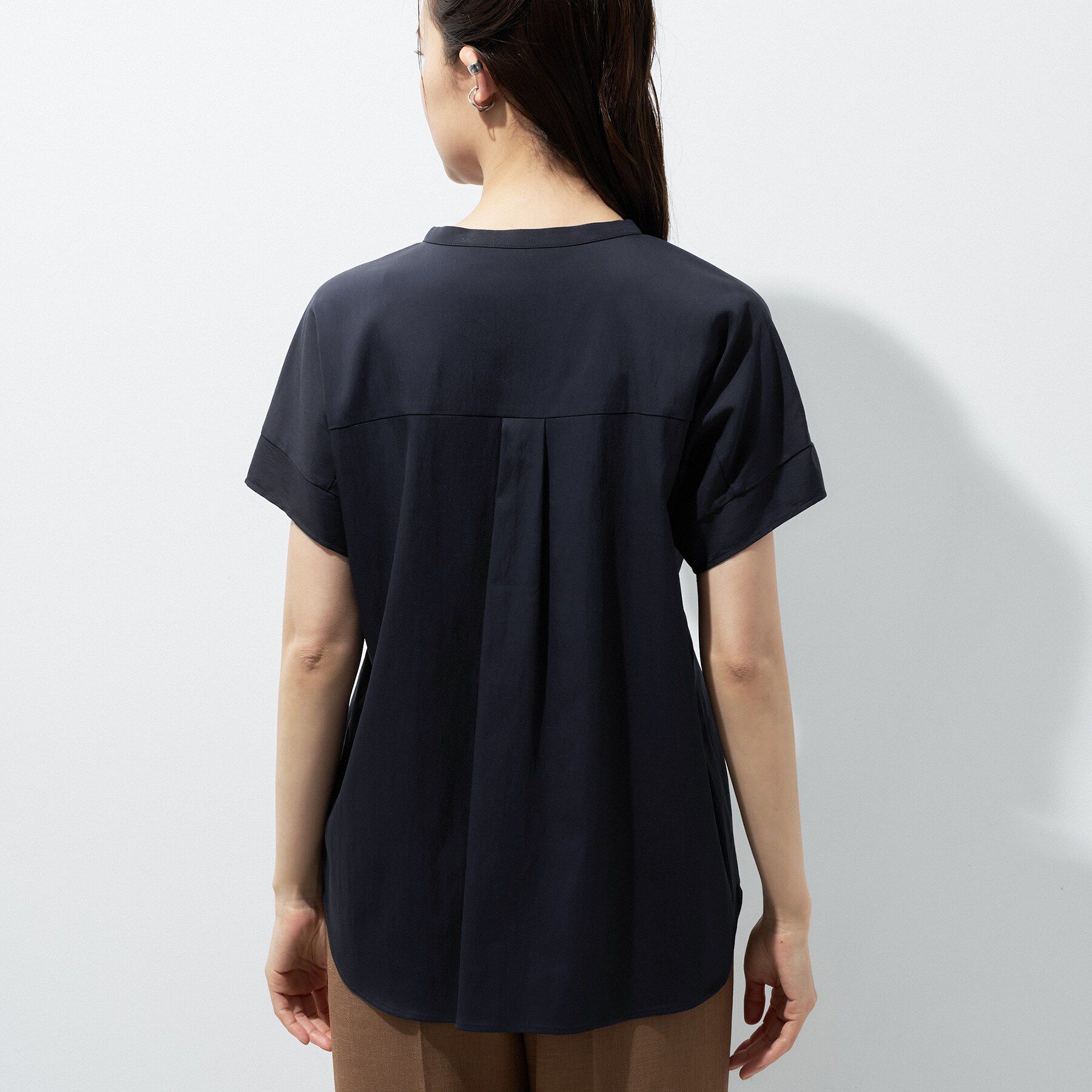 INDIVI「【洗える／SETUP可能】スキッパーブラウス」|シャツ・ブラウス|