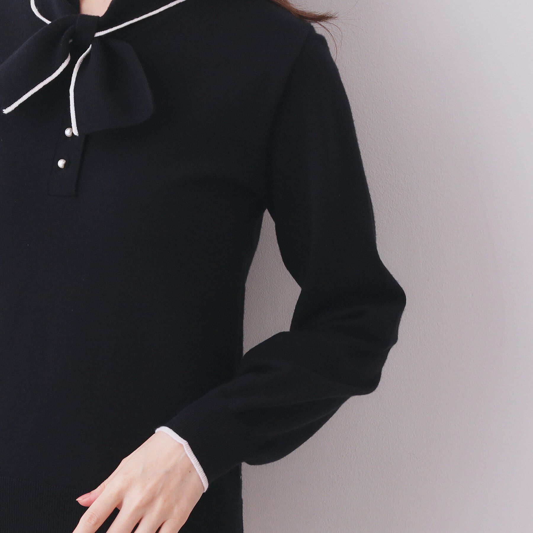 index「ヘンリーパールミニボウタイニット【洗濯機OK】」|ニット・セーター|