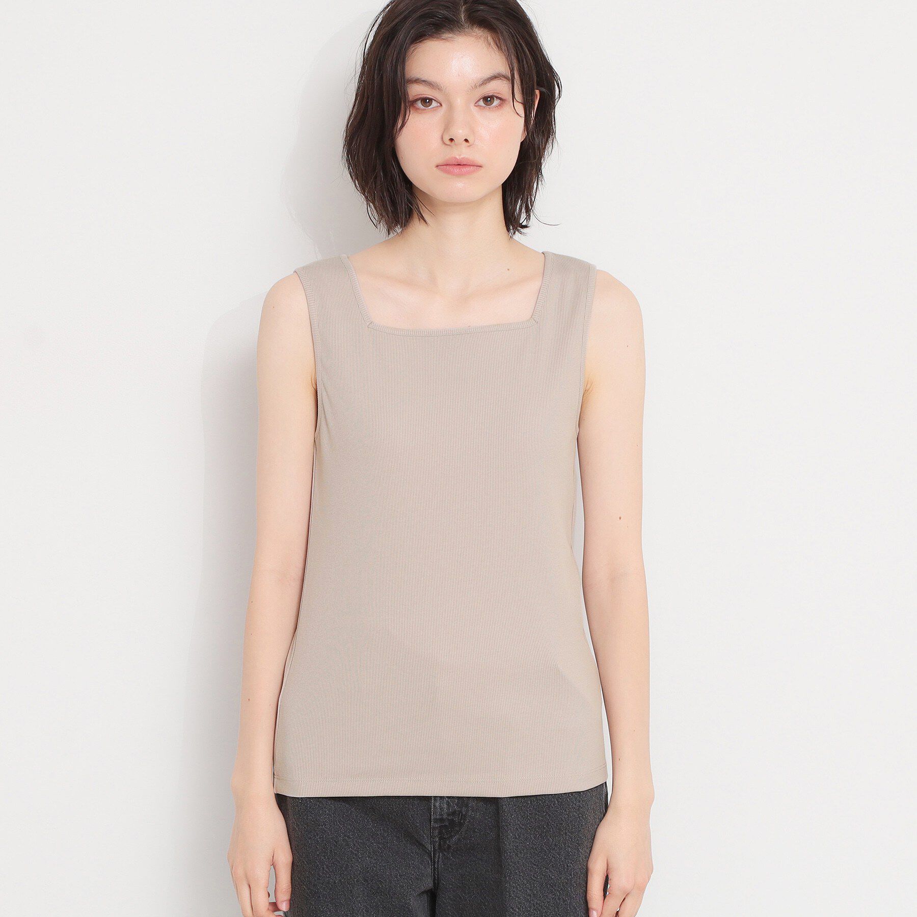 THE SHOP TK「【前後2WAY】スクエアネックテレコタンク」|キャミソール|