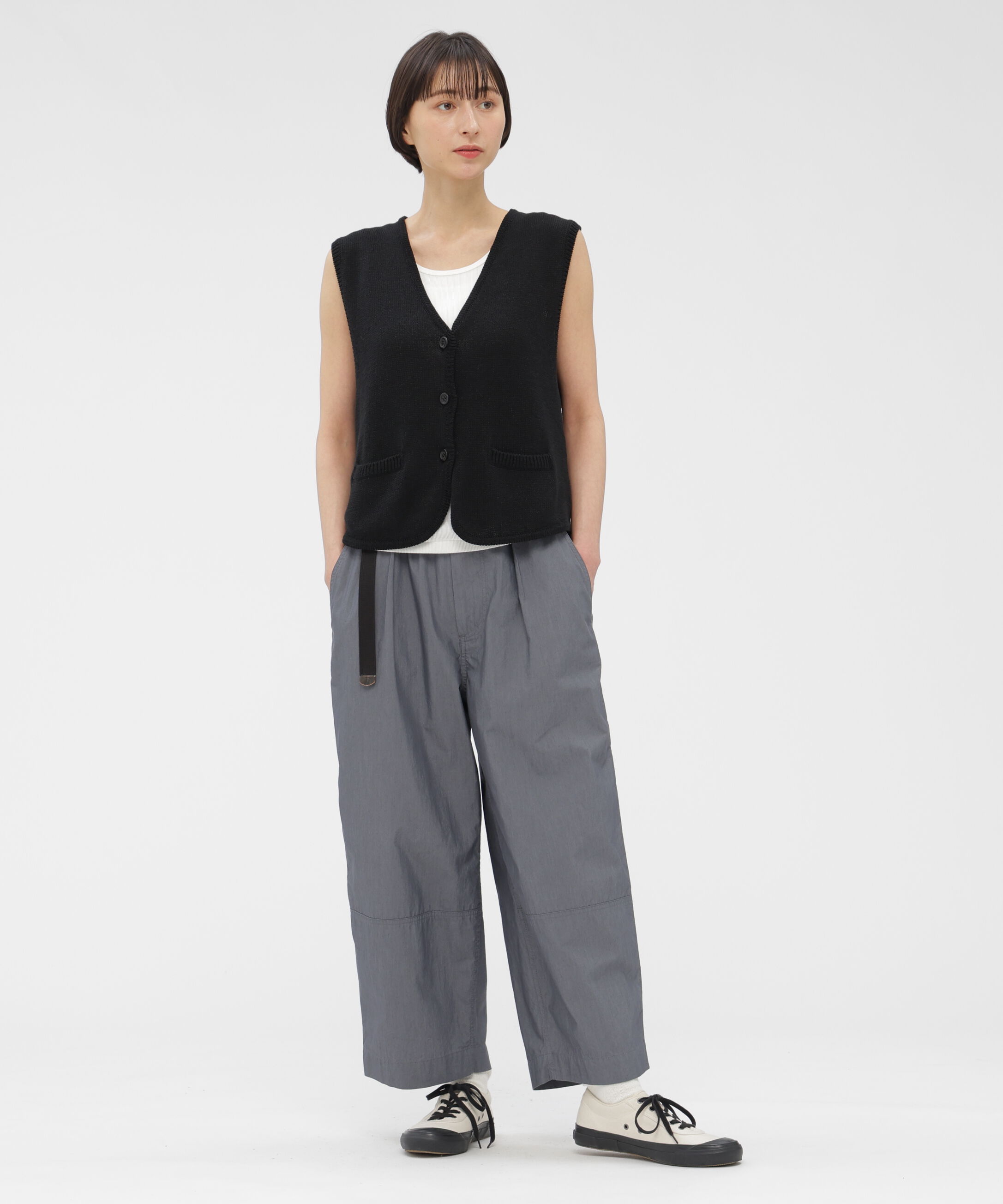 MHL.「SUPERLIGHT COTTON NYLON TROUSERS」|その他|MID GREY2