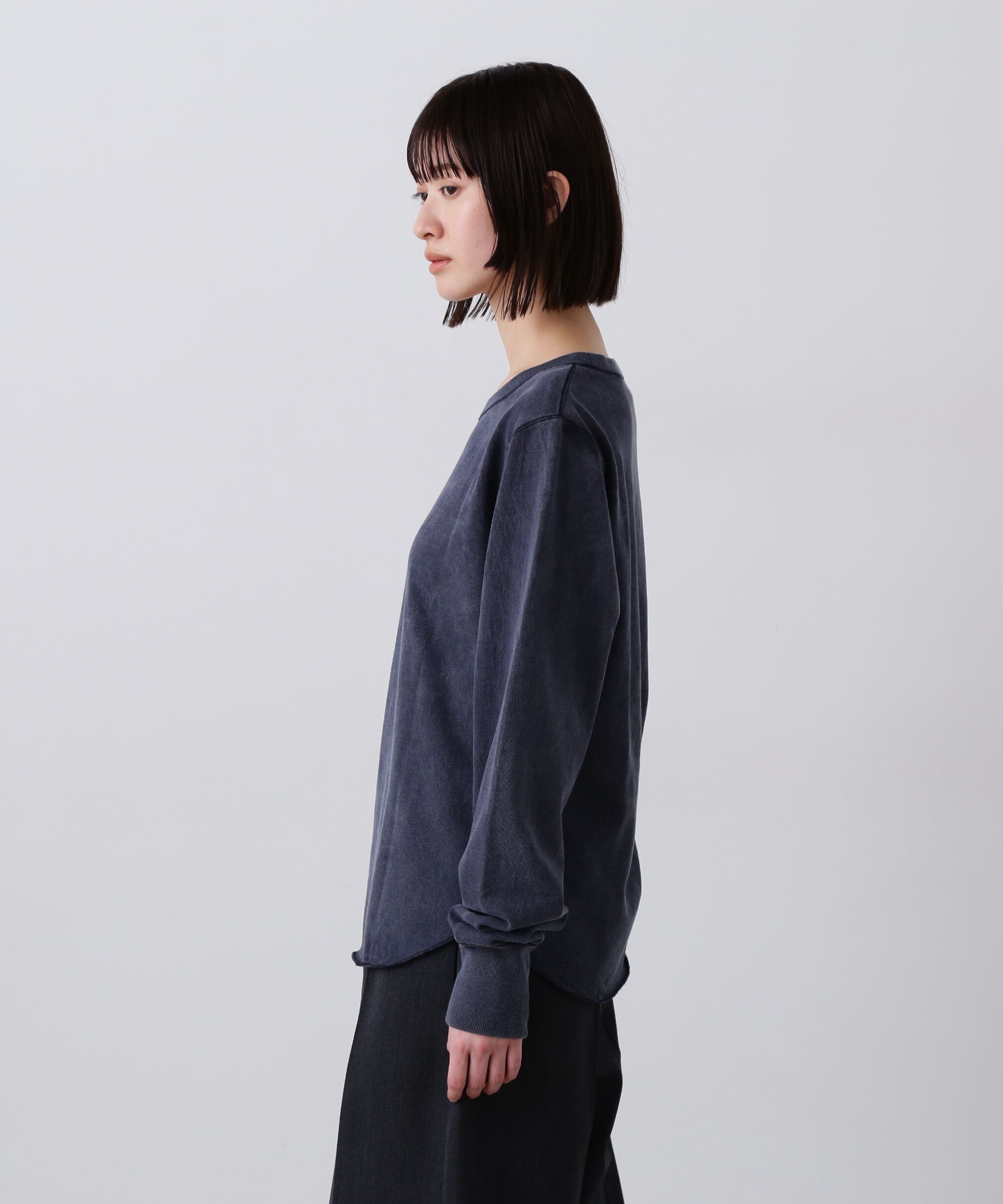 YLEVE 「YLEVE / OPEN END COTTON PIGMENT DYE LONG SLEEVE T‐SHIRT」|Tシャツ・カットソー|
