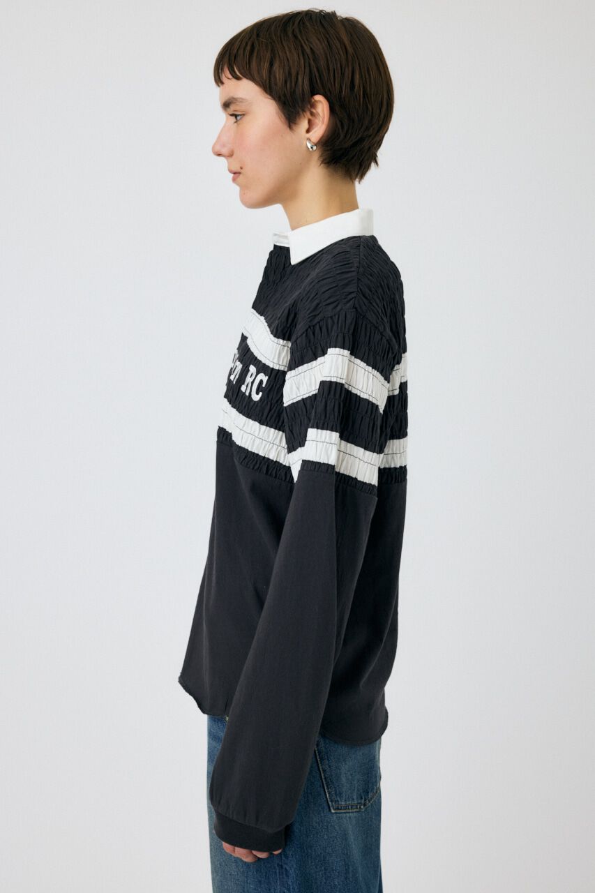 MOUSSY「SHIRRING RUGBY シャツ」|Tシャツ・カットソー|
