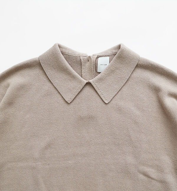 休日と詩「休日のやさしい襟のニット」|ニット・セーター|