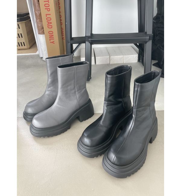 EMODA「バックジップブーツ」|ショートブーツ|