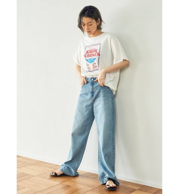 Ungrid「ハイウエストオーガニックコットンルーズデニム」|デニム|