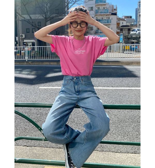 Ungrid「ハイウエストオーガニックコットンルーズデニム」|デニム|