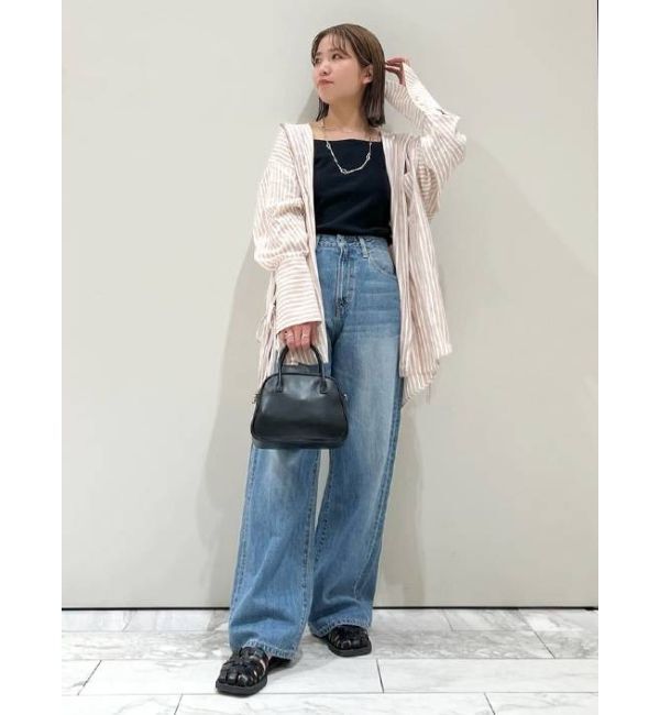 Ungrid「ハイウエストオーガニックコットンルーズデニム」|デニム|