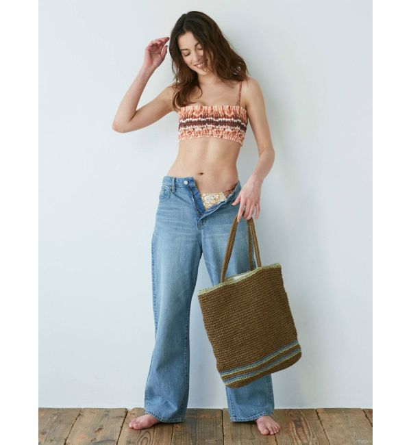 Ungrid「ハイウエストオーガニックコットンルーズデニム」|デニム|