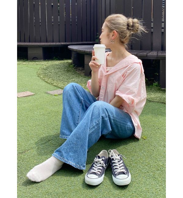 Ungrid「ハイウエストオーガニックコットンルーズデニム」|デニム|