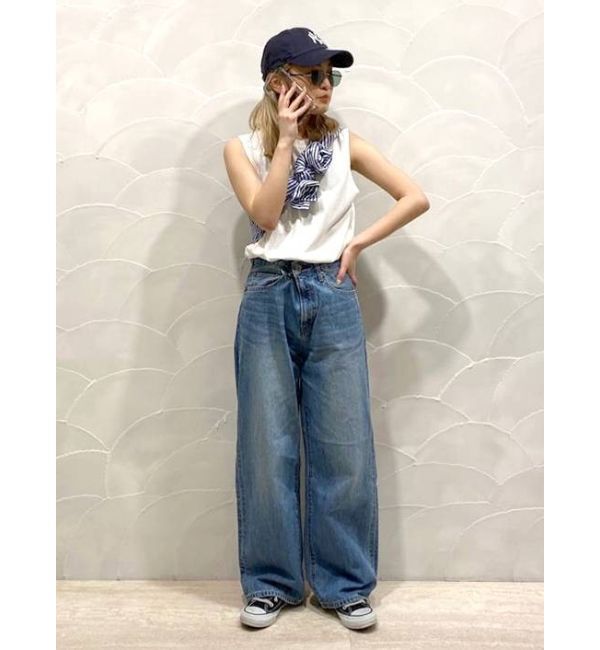 Ungrid「ハイウエストオーガニックコットンルーズデニム」|デニム|