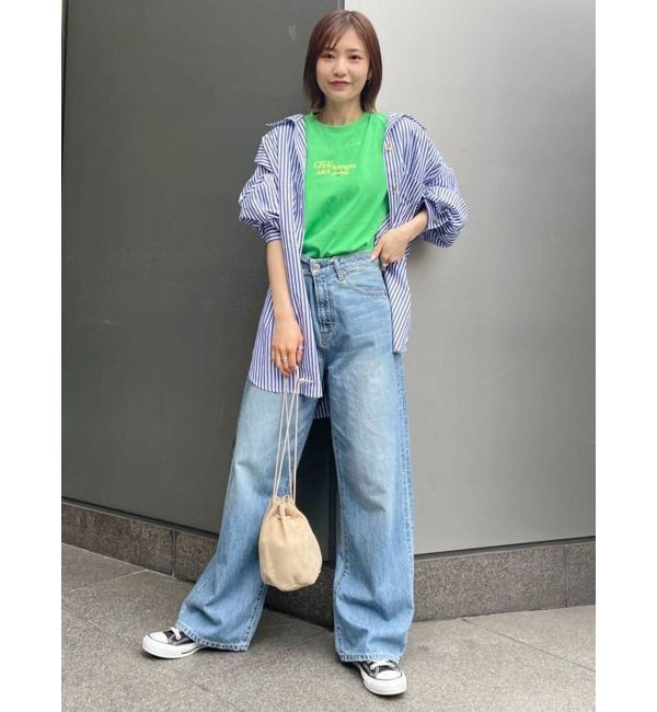 Ungrid「ハイウエストオーガニックコットンルーズデニム」|デニム|