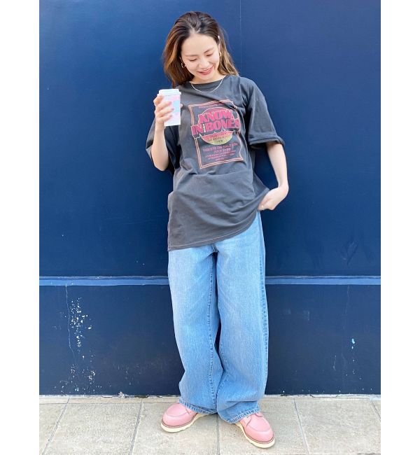 Ungrid「ハイウエストオーガニックコットンルーズデニム」|デニム|