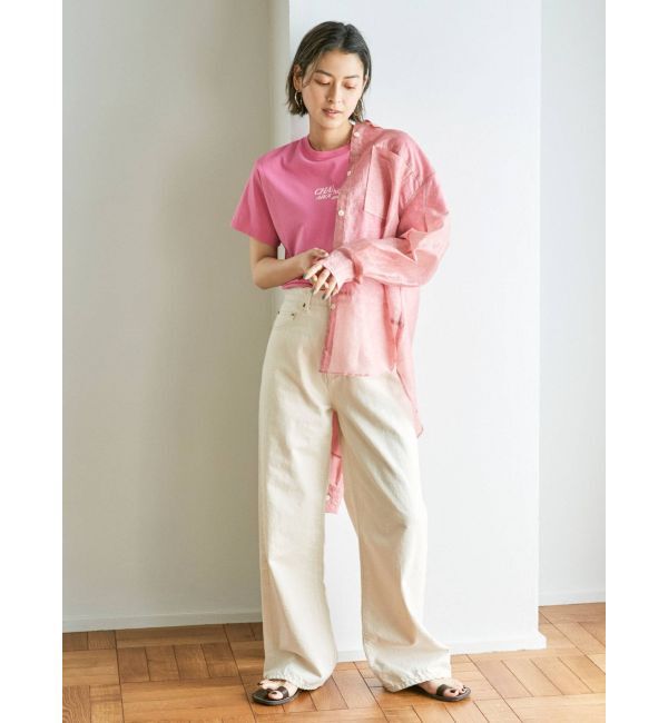 Ungrid「ハイウエストオーガニックコットンルーズデニム」|デニム|