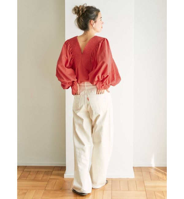 Ungrid「ハイウエストオーガニックコットンルーズデニム」|デニム|